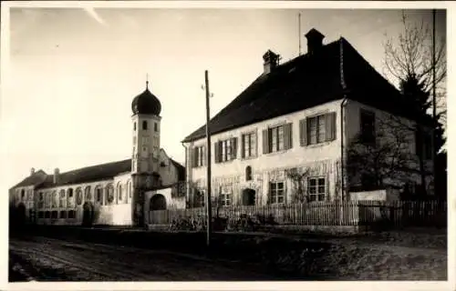 Foto Ak Esting Olching Oberbayern, Partie am Schloss