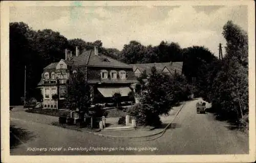 Ak Steinbergen Rinteln an der Weser, Krömers Hotel und Pension