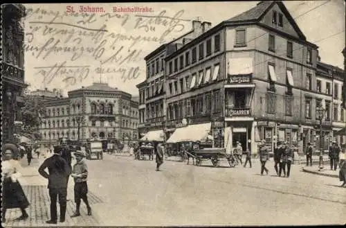 Ak St Johann Saarbrücken im Saarland, Bahnhofsstraße, Zigarrenhandlung