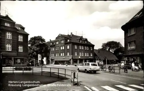 Ak Langenbochum Herten im Ruhrgebiet, Partie an der Kreuzung