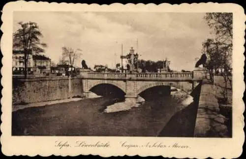 Ak Sofia Bulgarien, Löwenbrücke