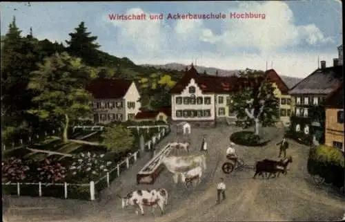 Ak Emmendingen im Breisgau Baden, Wirtschaft und Ackerbauschule Hochburg