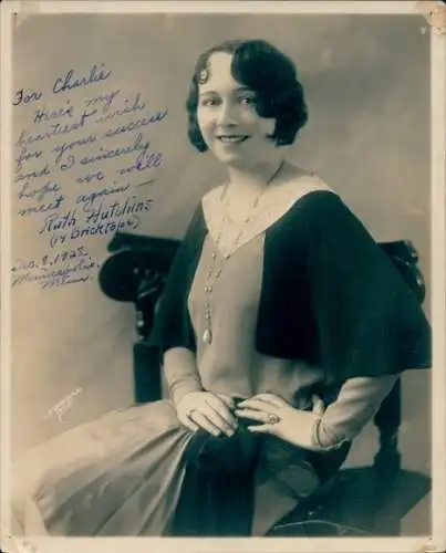 Foto Schauspielerin Ruth Hutchins, Portrait, Autogramm