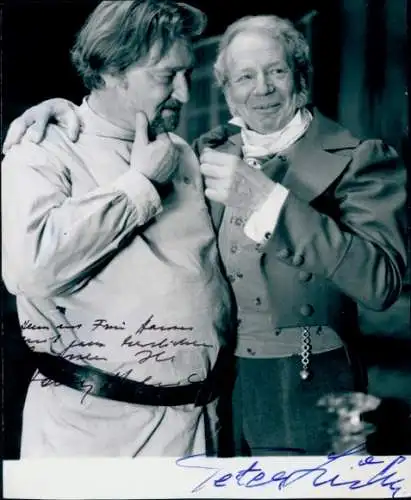 Foto Schauspieler Peter Lühr und Harry Kalenberg, Portrait, Autogramm