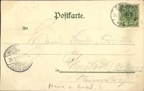 Ak Herzog Alfred von Sachsen Coburg Gotha, Herzogin Maria, Silberhochzeit 1899