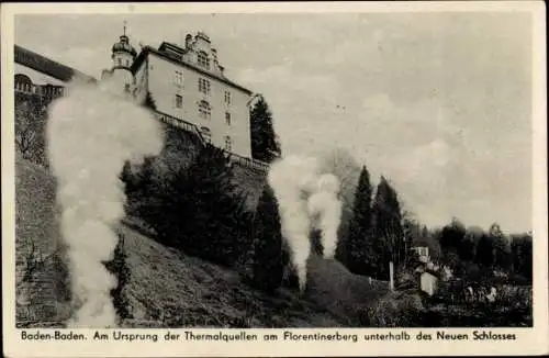 Ak Baden Baden am Schwarzwald, Am Ursprung der Thermalquellen am Florentinerberg