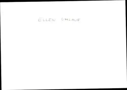 Ak Schauspielerin Ellen Umlauf, Portrait, Autogramm