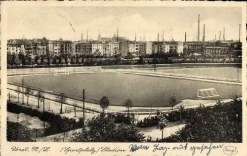 Ak Forst in der Niederlausitz, Sportplatz, Stadion