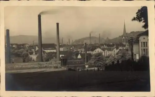 Foto Ak Hagen in Westfalen, Teilansicht, Fabriken, Schornsteine