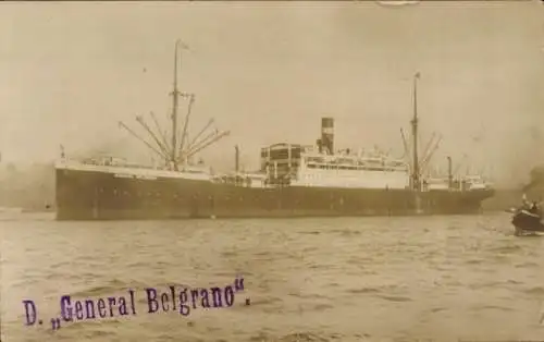 Foto Ak Dampfer General Belgrano, HAPAG