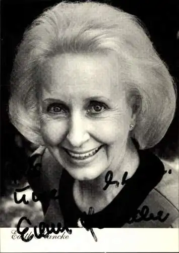 Ak Schauspielerin Edith Hancke, Portrait, Autogramm