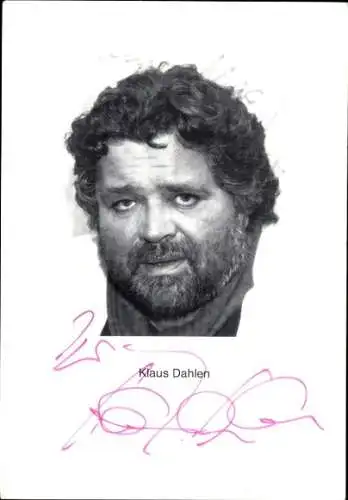 Ak Schauspieler Klaus Dahlen, Portrait, Autogramm