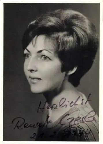 Ak Schauspielerin Renate Czesla, Portrait, Autogramm