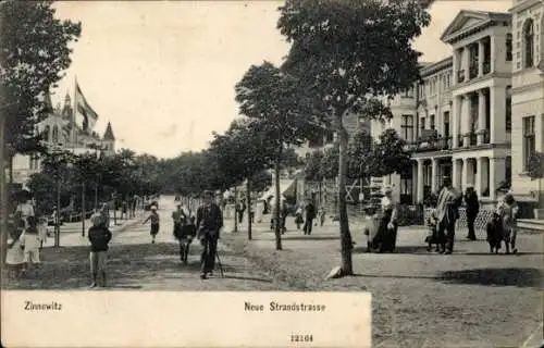 Ak Ostseebad Zinnowitz auf Usedom, Neue Strandstraße