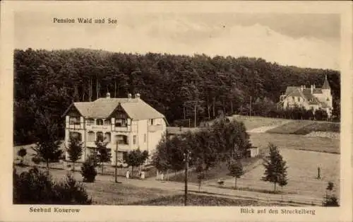 Ak Ostseebad Koserow auf Usedom, Pension Wald und See, Streckelberg