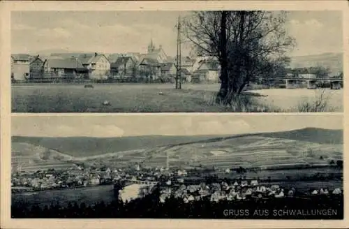 Ak Schwallungen in Thüringen, Teilansicht, Panorama