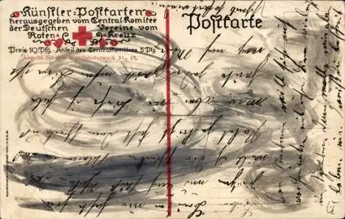 Künstler Ak Scholz, Adolf, Deutsches Kriegsschiff auf See, Sammlung Deutsches Rotes Kreuz