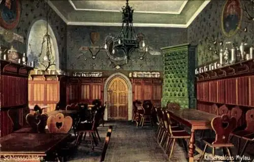 Ak Mylau Reichenbach im Vogtland, Kaiserschloss, Schlossschänke