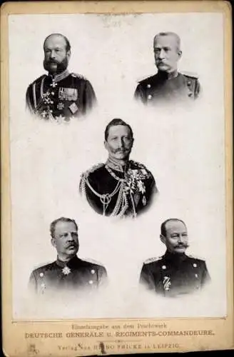 Ak Kaiser Wilhelm II., Deutsche Generale und Regiments-Kommandeure