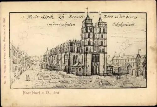 Ak Frankfurt an der Oder, Sankt-Maria-Kirche