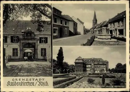 Ak Kaldenkirchen Nettetal am Niederrhein, Rittergut Altenhof, Heilstätte Maria Helferin, Kehrstraße