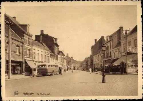 Ak Maldeghem Maldegem Ostflandern Belgien, Marktstraat