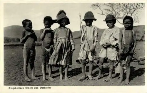 Ak Namibia Deutsch-Südwest-Afrika, Eingeborenen Kinder aus Bethanien