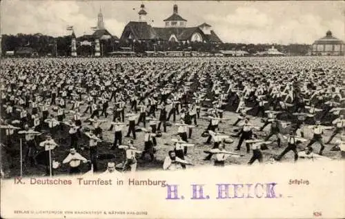 Ak Hamburg Mitte Altstadt, IX. Deutsches Turnfest 1898, Festplatz