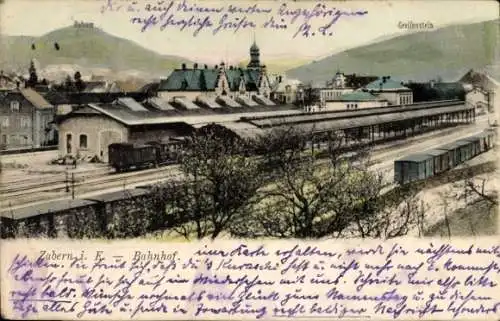 Ak Saverne Zabern Elsass Bas Rhin, Bahnhof, Gleisseite, Greifenstein