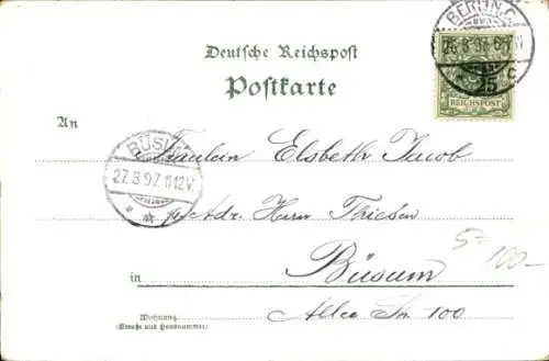 Litho Kaiser Wilhelm I., 100jh Geburtstag, 22 März 1897