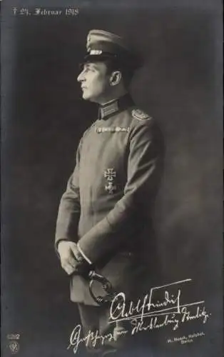 Ak Adolf Friedrich VI, Großherzog von Mecklenburg-Strelitz, Uniform