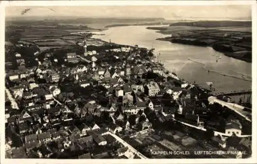 Ak Kappeln an der Schlei, Fliegeraufnahme, Luftschiffaufnahme