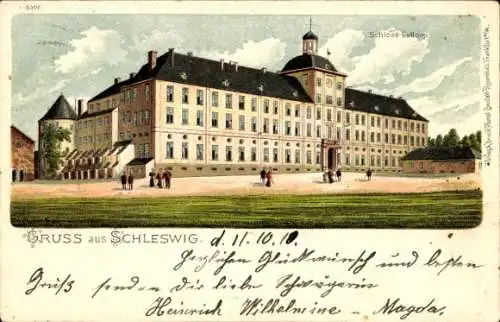 Litho Schleswig an der Schlei, Schloss Gottorf, Gottorp