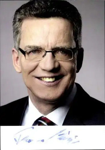 Foto Thomas de Maizière Bundesminister, Portrait, Autogramm