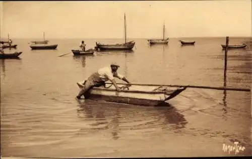 Ak Fischfang, Muschelzucht, Ruderboote