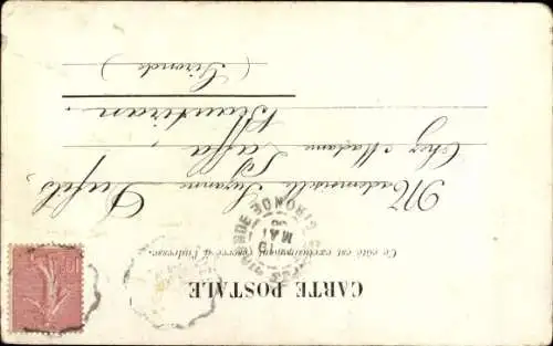 Litho Frau klettert eine Leiter hoch, Sonnenblumen