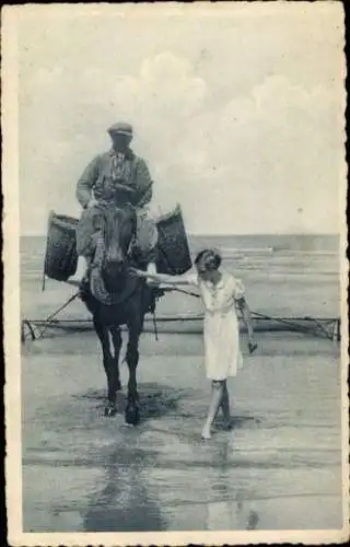 AK Prinzessin Josephine Charlotte von Belgien am Strand