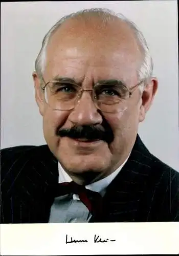 Foto Hans Klein, Vizepräsident des Deutschen Bundestages, Autogramm