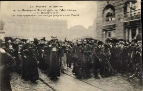 Ak Der Religionskrieg, Monsignore Turinaz 1906