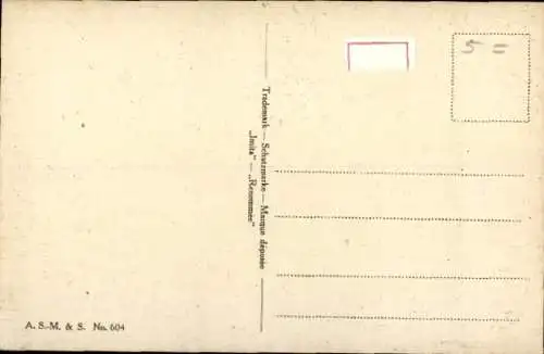 Künstler Ak Lampions auf einem Boot bei Nacht