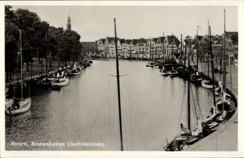 Ak Hoorn Nordholland Niederlande, Binnenhafen, Jagdsaison