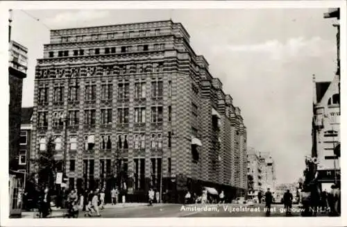 Ak Amsterdam Nordholland Niederlande, Vijzelstraat, NHM-Gebäude