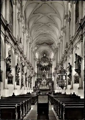 Ak München, St. Peter, Innenansicht