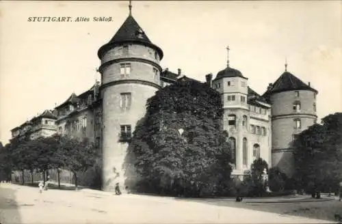 Ak Stuttgart in Württemberg, altes Schloss