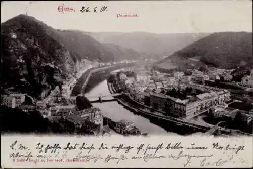 Ak Bad Ems an der Lahn, Panorama