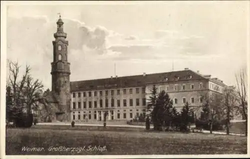 Ak Weimar in Thüringen, Großherzogl. Schloss