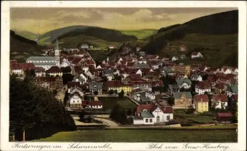 Ak Furtwangen im Schwarzwald, Gesamtansicht, Blick vom Groß-Hausberg