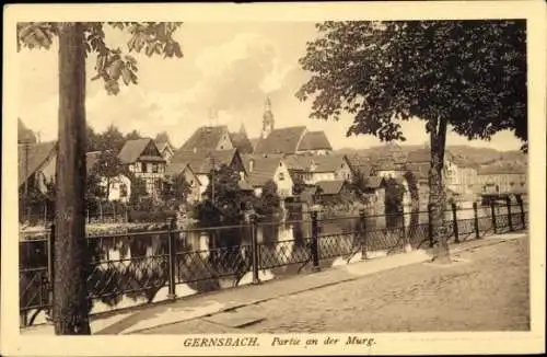 Ak Gernsbach im Murgtal Schwarzwald, an der Murg