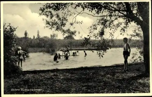 Ak Gaienhofen am Bodensee, Kinderheim Haus Finckh, See, Unsere Nichtschwimmer