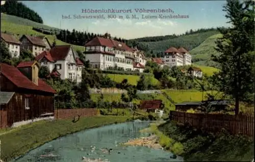 Ak Vöhrenbach im Schwarzwald Baden, Teilansicht, Luisen-Krankenhaus